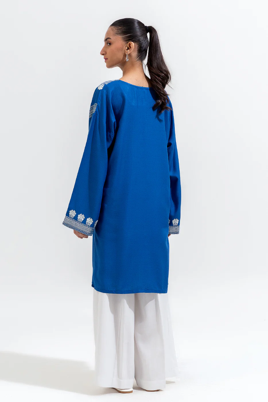 EMBROIDERED VISCOSE SHIRT (PRET) - Image 3