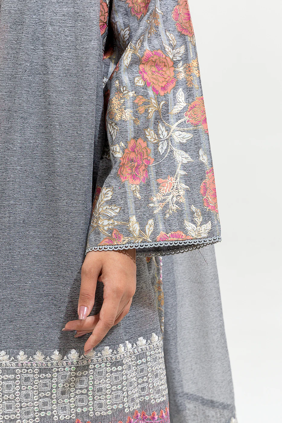 3 PIECE PRINTED JACQUARD SUIT (LUXURY-PRET) - Image 5