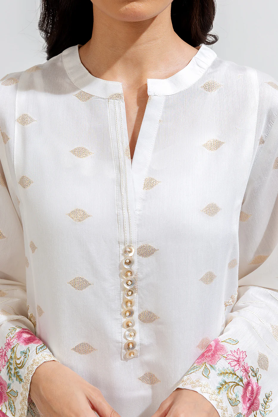 EMBROIDERED JACQUARD SHIRT (LUXURY-PRET) - Image 5