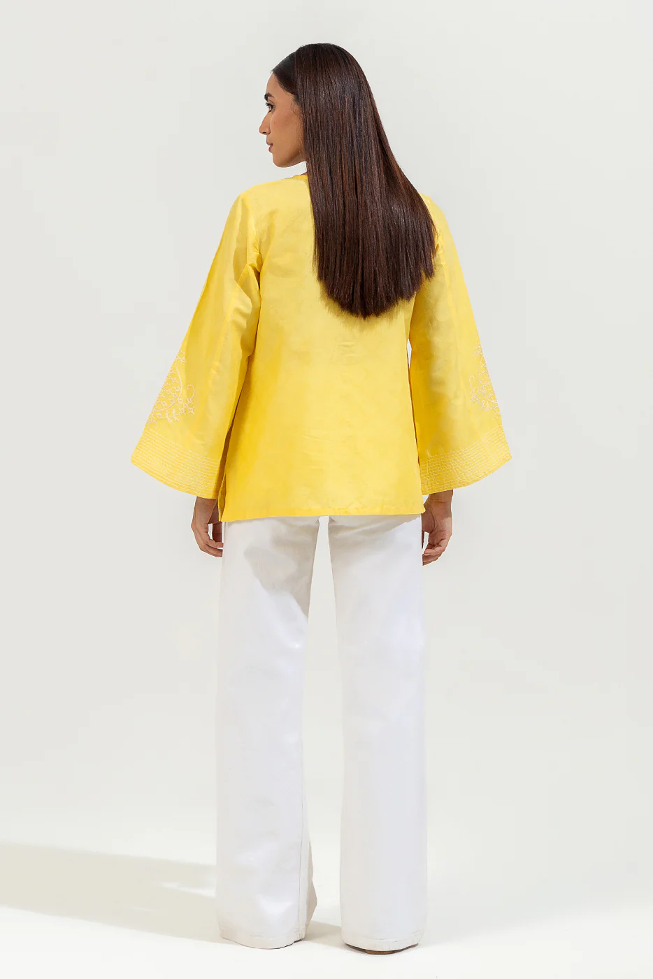 EMBROIDERED JACQUARD TOP (PRET) - Image 3