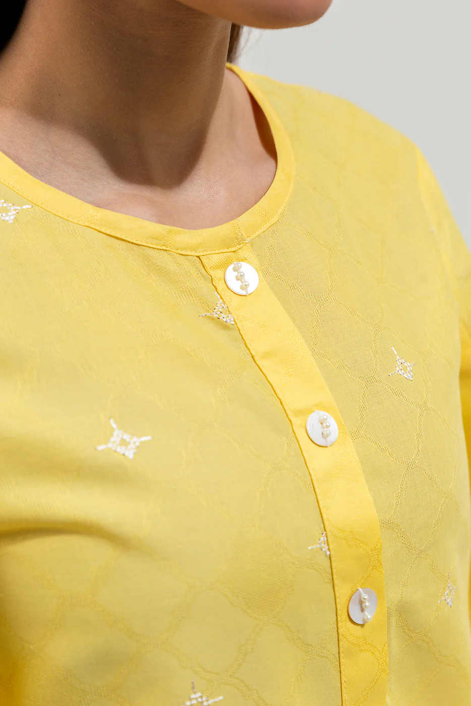 EMBROIDERED JACQUARD TOP (PRET) - Image 4