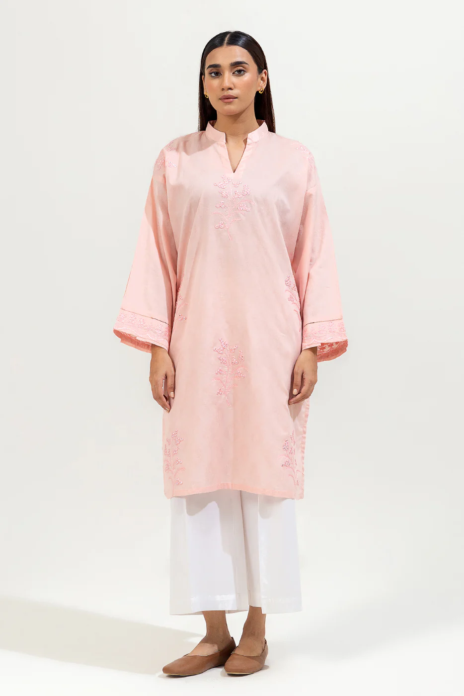 EMBROIDERED JACQUARD SHIRT (PRET) - Image 2