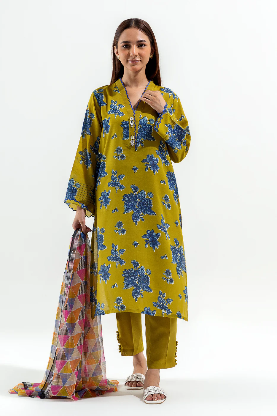 3 PIECE PRINTED LAWN SUIT (PRET) - Image 6