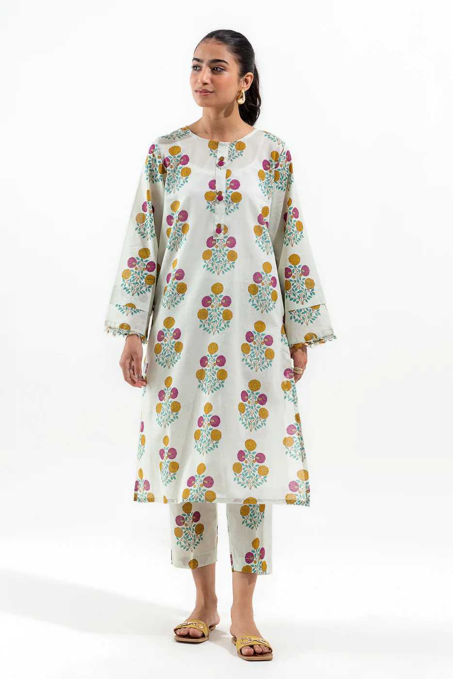 2 PIECE PRINTED LAWN SUIT (PRET) - Image 2