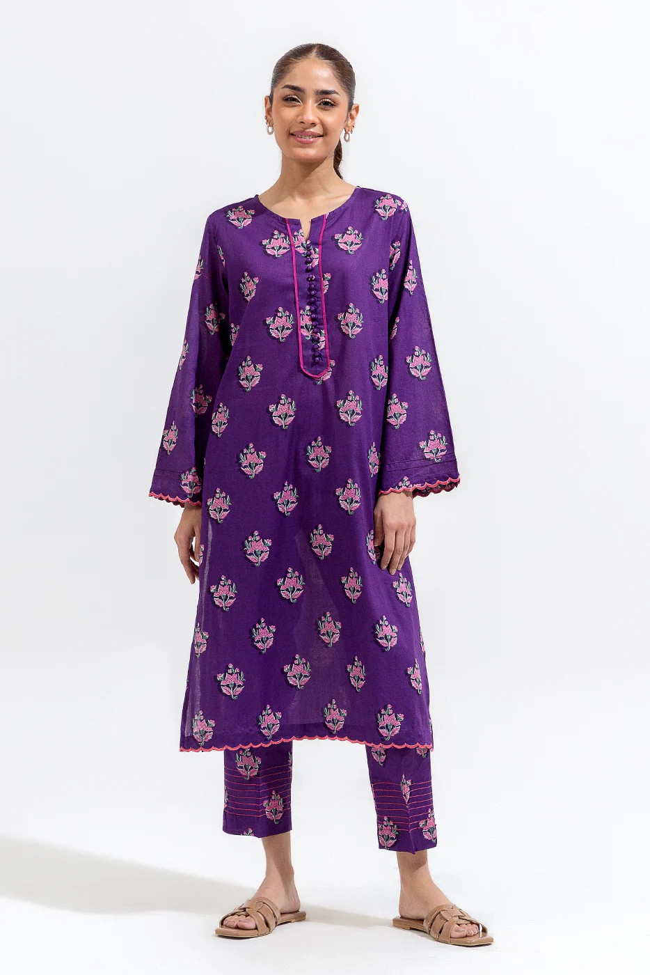 2 PIECE PRINTED LAWN SUIT (PRET) - Image 2