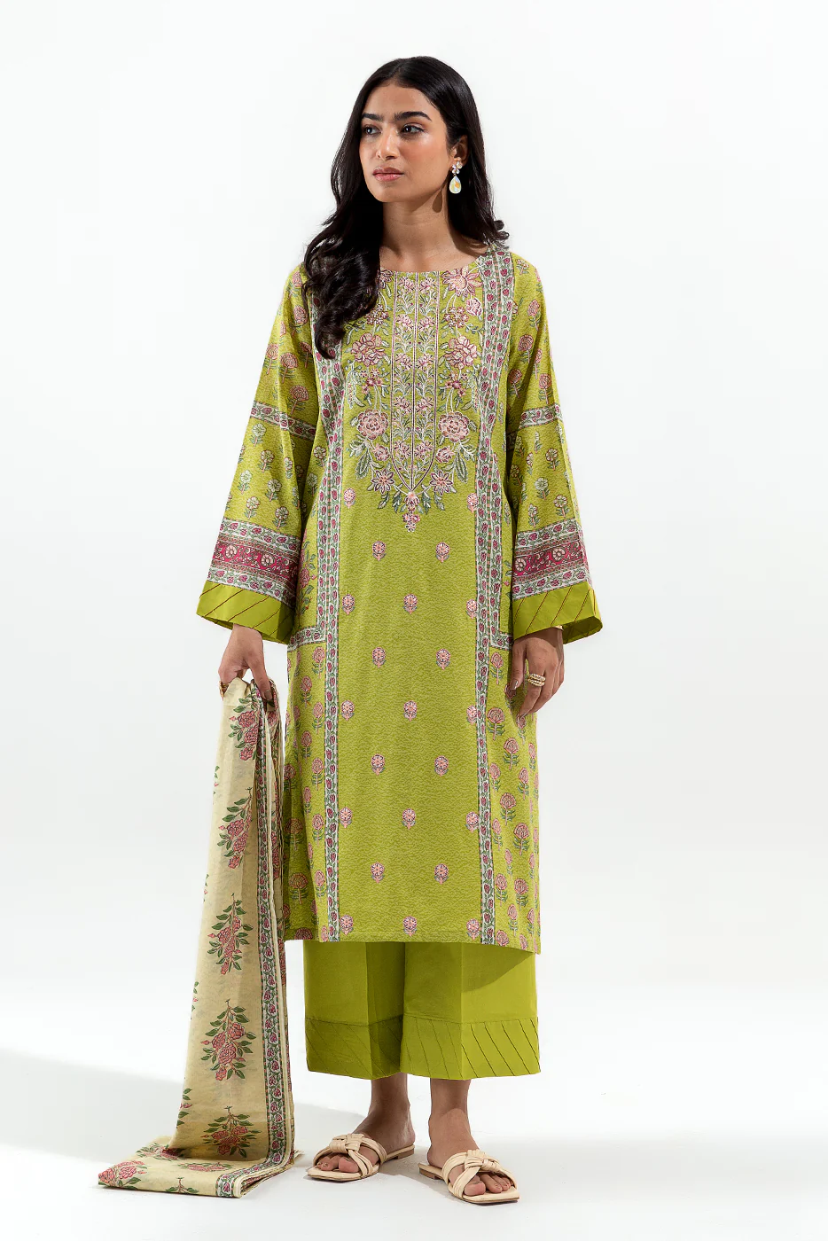 3 PIECE EMBROIDERED LAWN SUIT (PRET) - Image 3