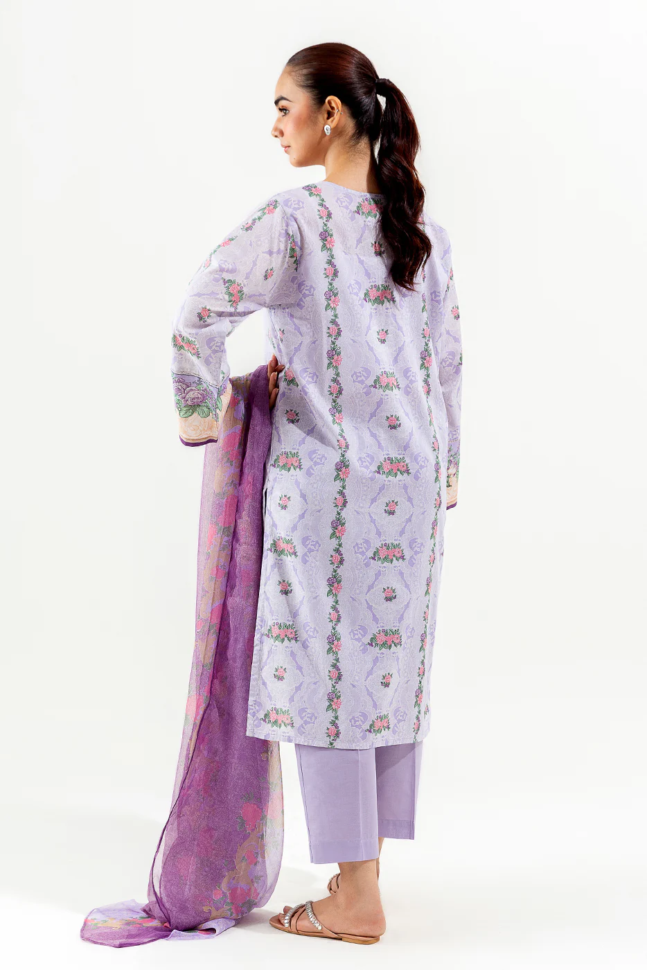 3 PIECE PRINTED LAWN SUIT (PRET) - Image 4