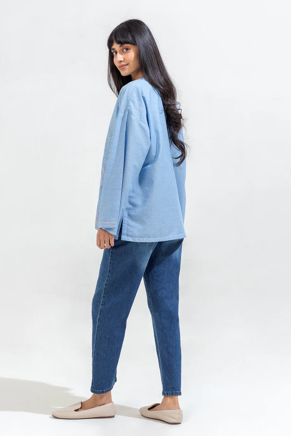 EMBROIDERED KARANDI TOP (PRET) - Image 3