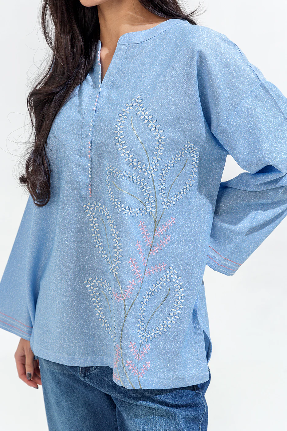 EMBROIDERED KARANDI TOP (PRET) - Image 5