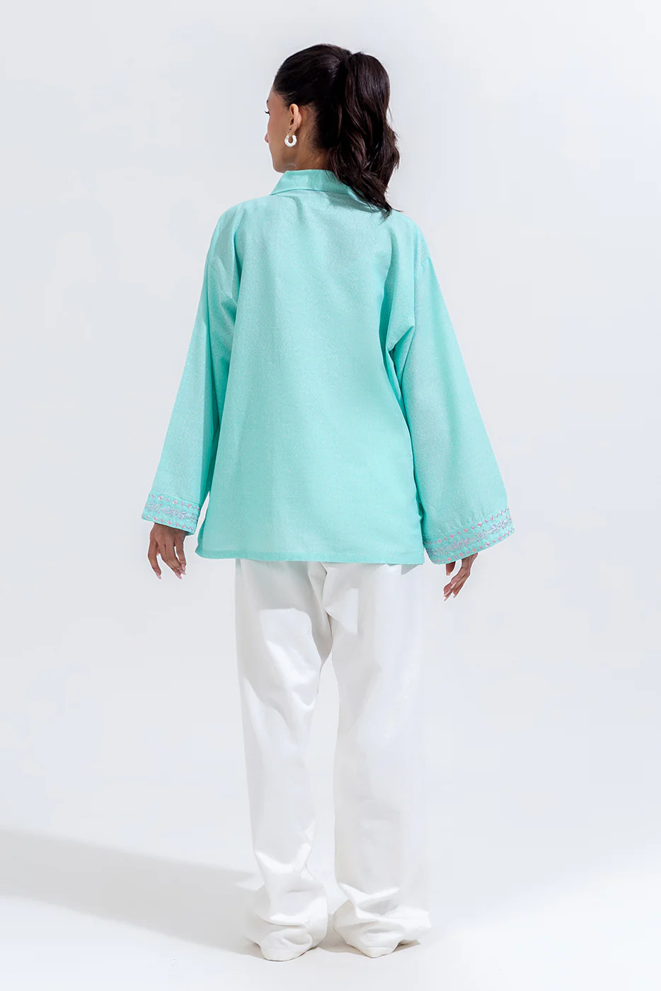 EMBROIDERED KARANDI TOP (PRET) - Image 3