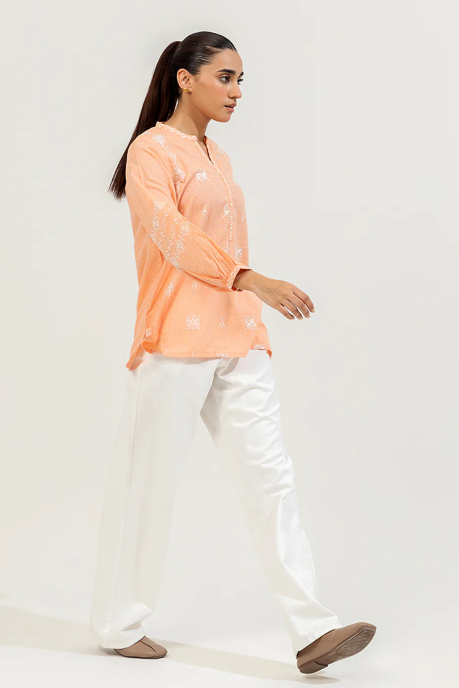 EMBROIDERED KARANDI TOP (PRET) - Image 3