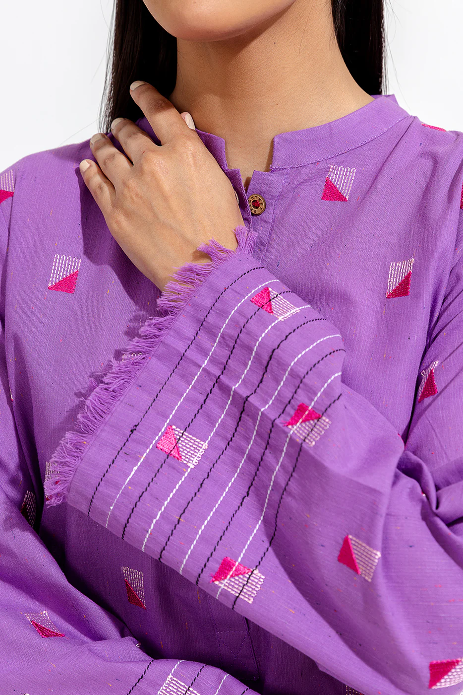 2 PIECE EMBROIDERED MULTI NAPS SUIT (PRET) - Image 5