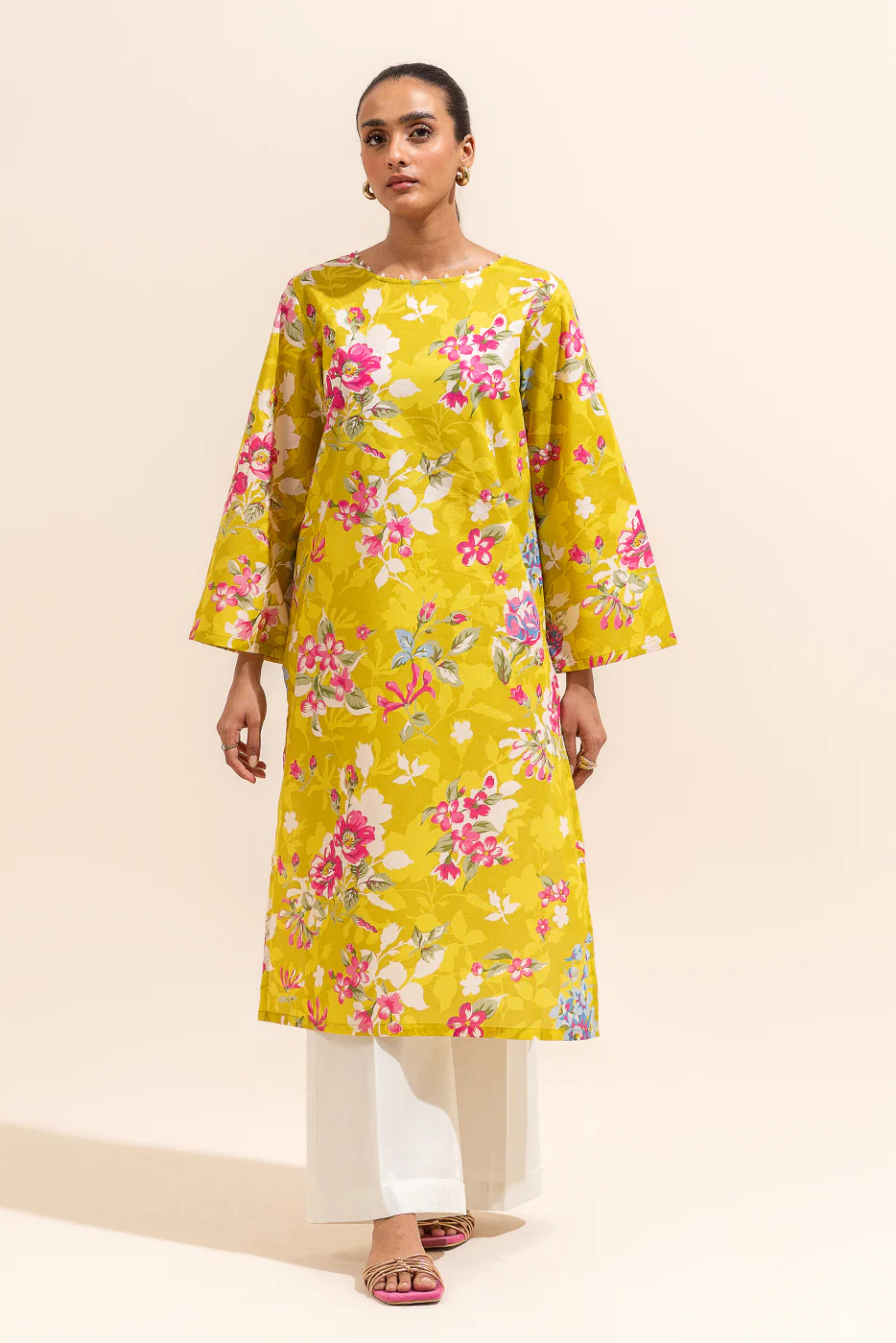 1 PIECE PRINTED LAWN SHIRT-OLIVE VERVE (UNSTITCHED) - Image 4