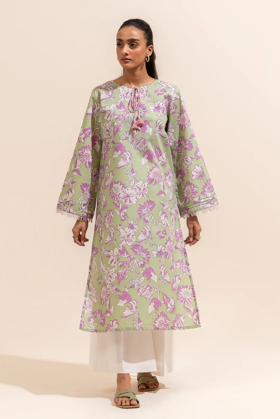 1 PIECE PRINTED LAWN SHIRT-FLORA MOSS (UNSTITCHED) - Image 3