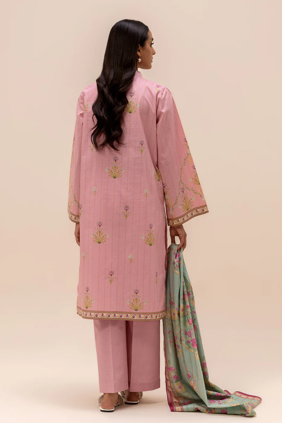 3 PIECE EMBROIDERED LAWN SUIT-BLUSH FAIR (UNSTITCHED) - Image 4