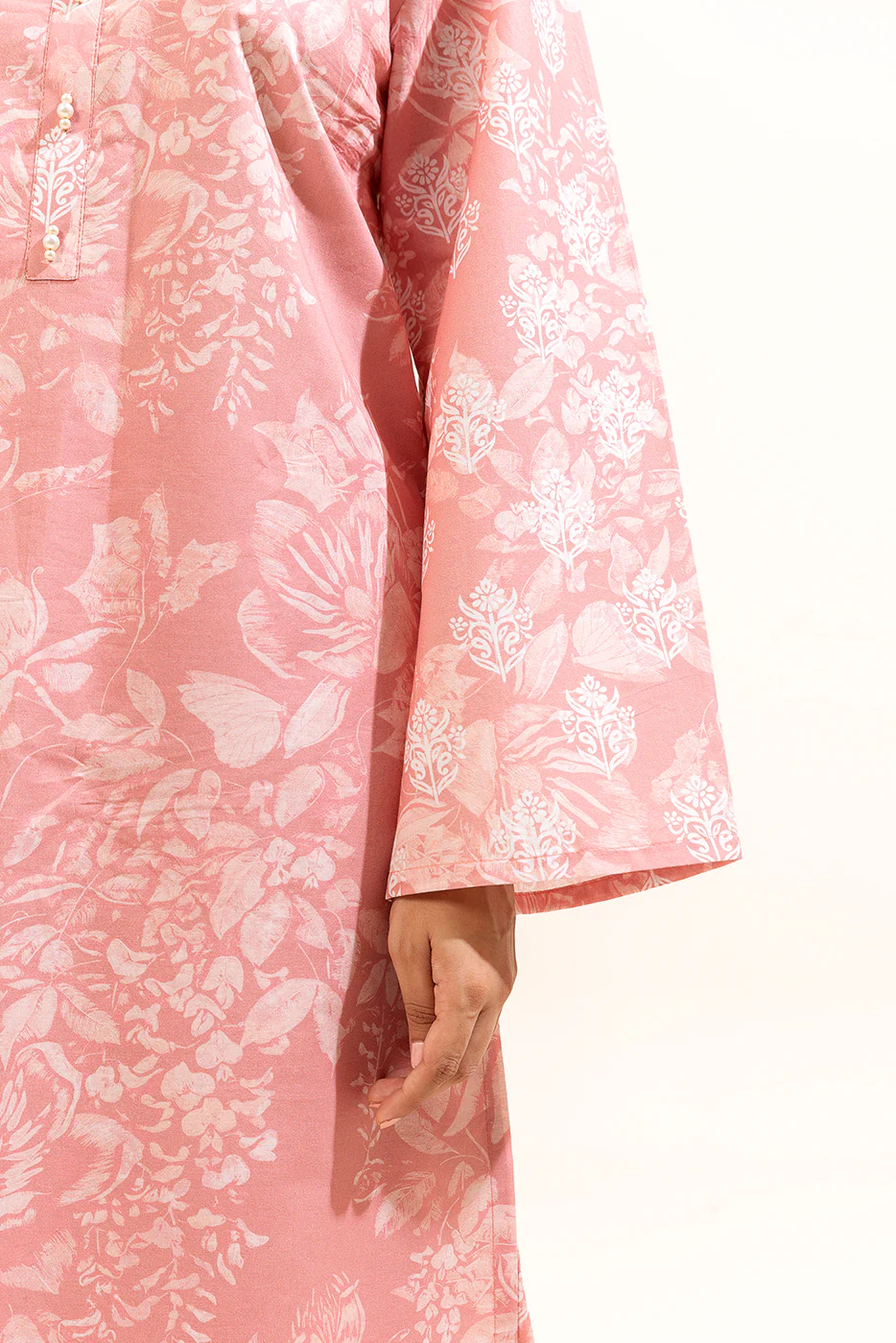 3 PIECE PRINTED LAWN SUIT-BLUSH BLOSSOM (UNSTITCHED) - Image 3