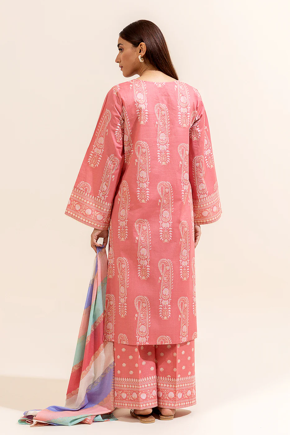 3 PIECE PRINTED LAWN SUIT-CLUSTER DUSK (UNSTITCHED) - Image 6