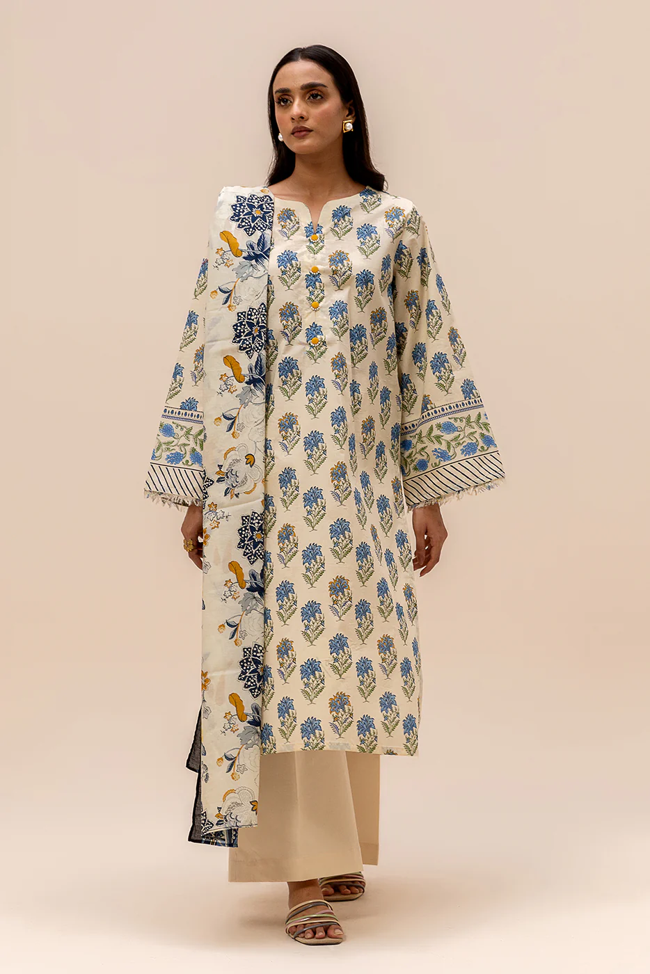 3 PIECE PRINTED LAWN SUIT-PEARL MUSE (UNSTITCHED) - Image 2