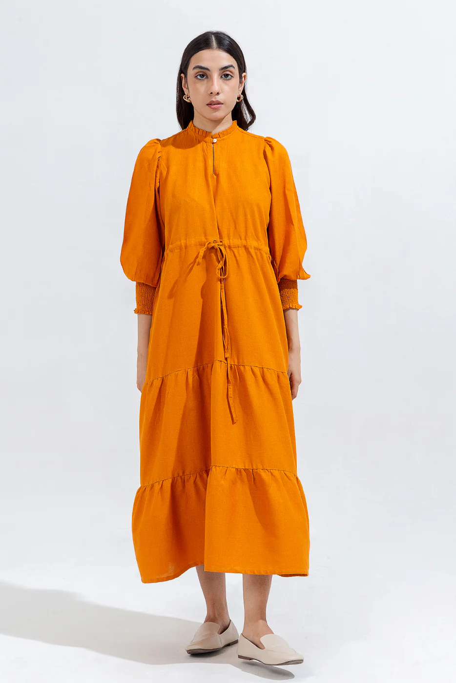 MUSTARD TIER DRESS - Image 2