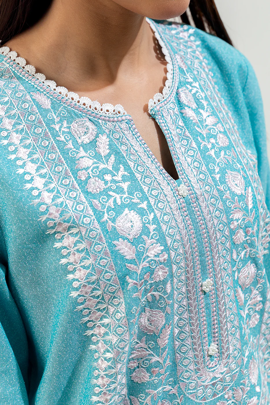 2 PIECE EMBROIDERED KARANDI SUIT (PRET) - Image 4