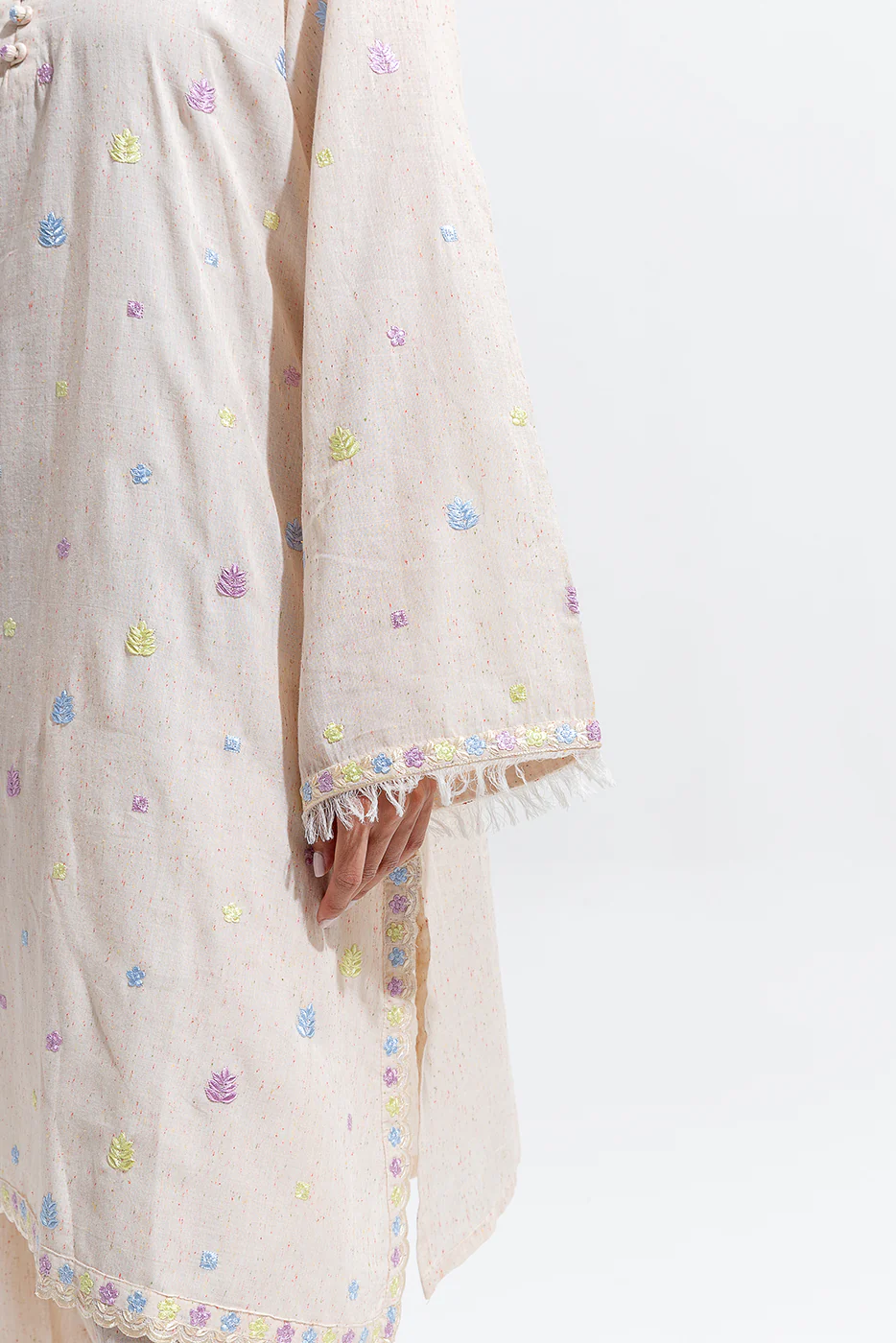 2 PIECE EMBROIDERED MULTI NAPS SUIT (PRET) - Image 6