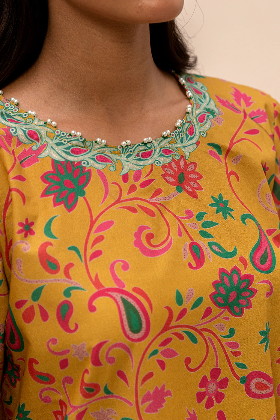 3 PIECE PRINTED LAWN SUIT-AMBER DUSK (UNSTITCHED) - Image 5