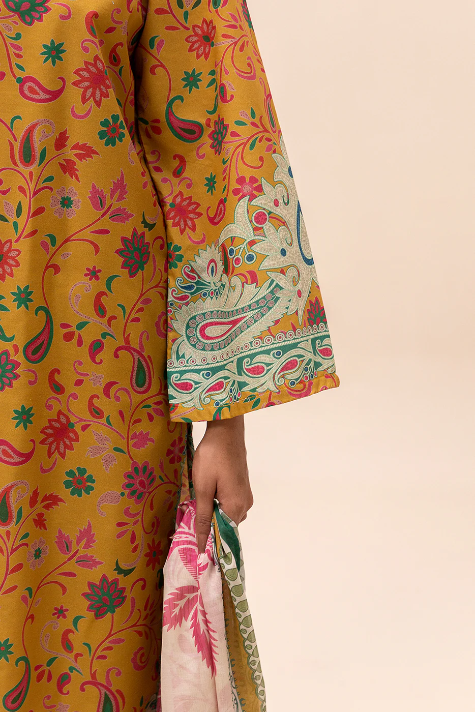 3 PIECE PRINTED LAWN SUIT-AMBER DUSK (UNSTITCHED) - Image 6