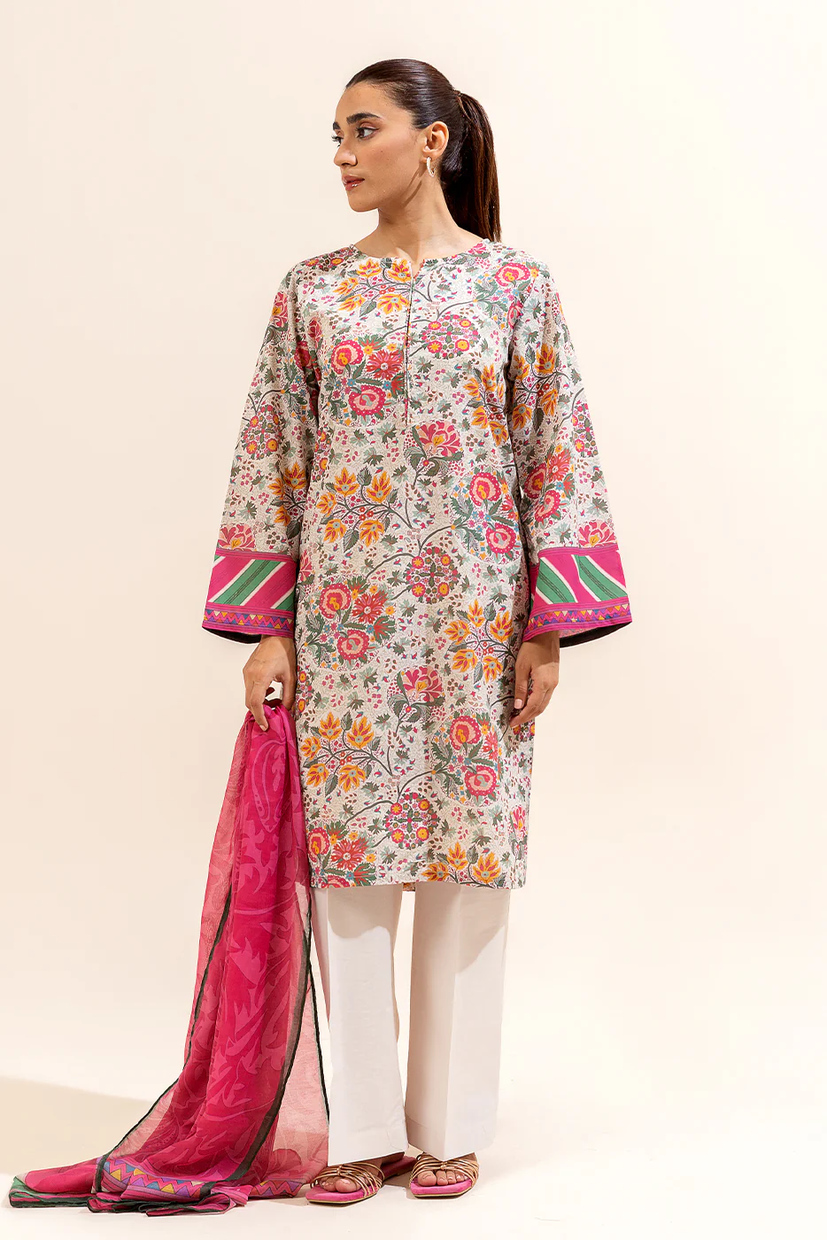 3 PIECE PRINTED LAWN SUIT-ROSADIA DREAM (UNSTITCHED) - Image 5
