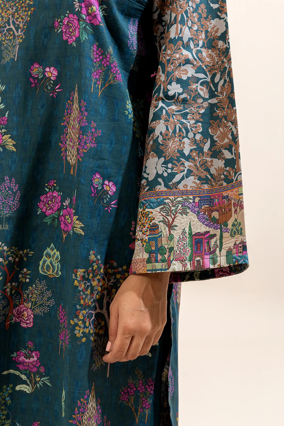 3 PIECE PRINTED LAWN SUIT-AEGEAN WEFT (UNSTITCHED) - Image 3
