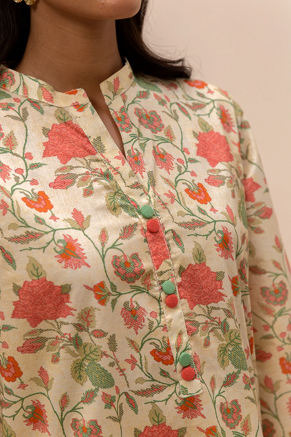 3 PIECE PRINTED LAWN SUIT-IVORY DREAM (UNSTITCHED) - Image 5