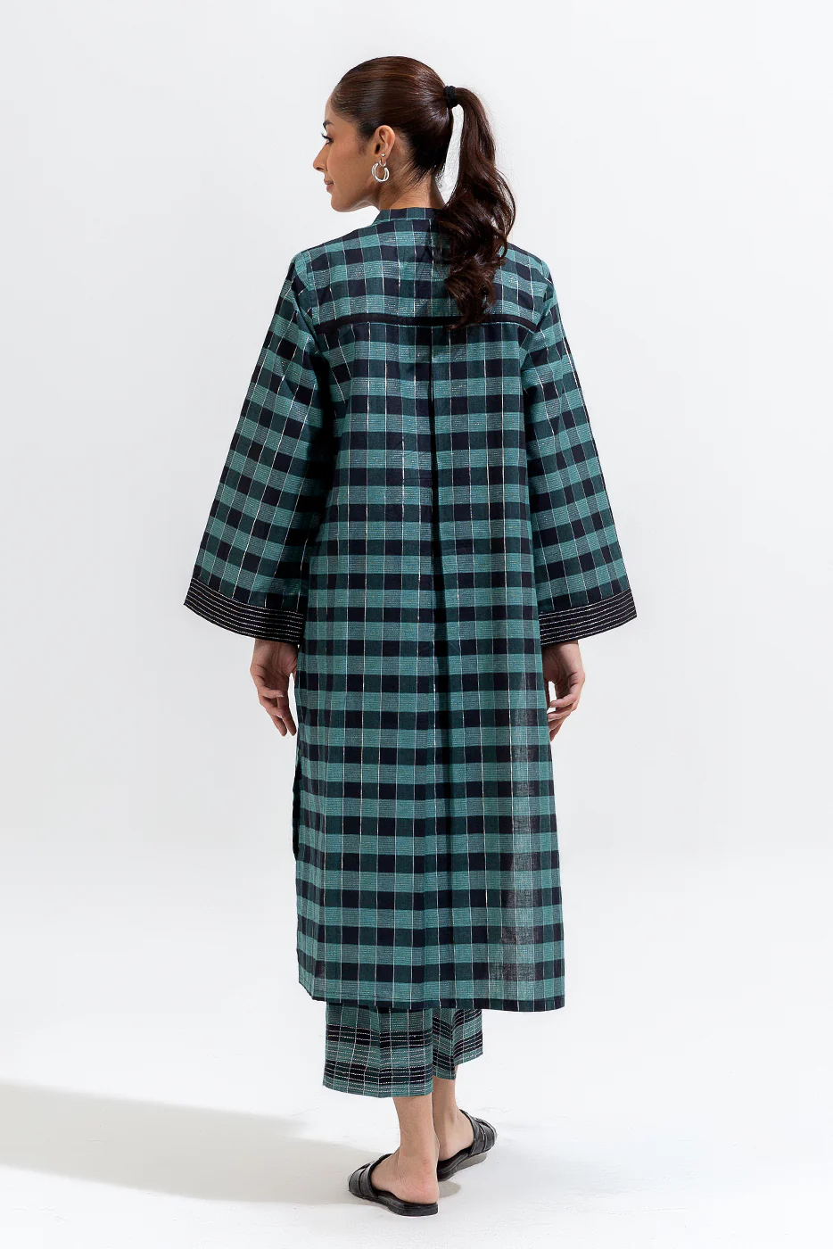 2 PIECE PRINTED YARN DYED SUIT (PRET) - Image 3