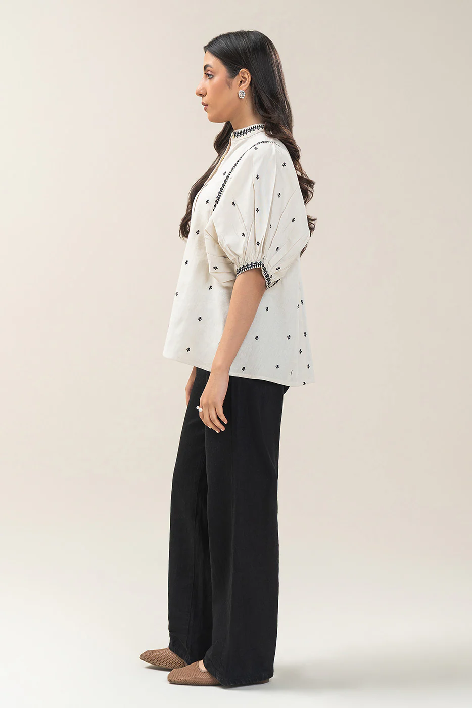 BASIC LINEN BLOUSE (WESTERN) - Image 2