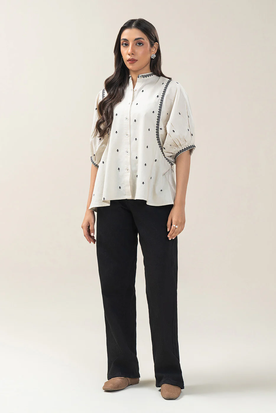 BASIC LINEN BLOUSE (WESTERN) - Image 5