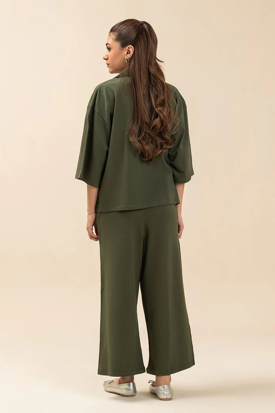 RELAXED FIT COLLARED TOP - Image 4