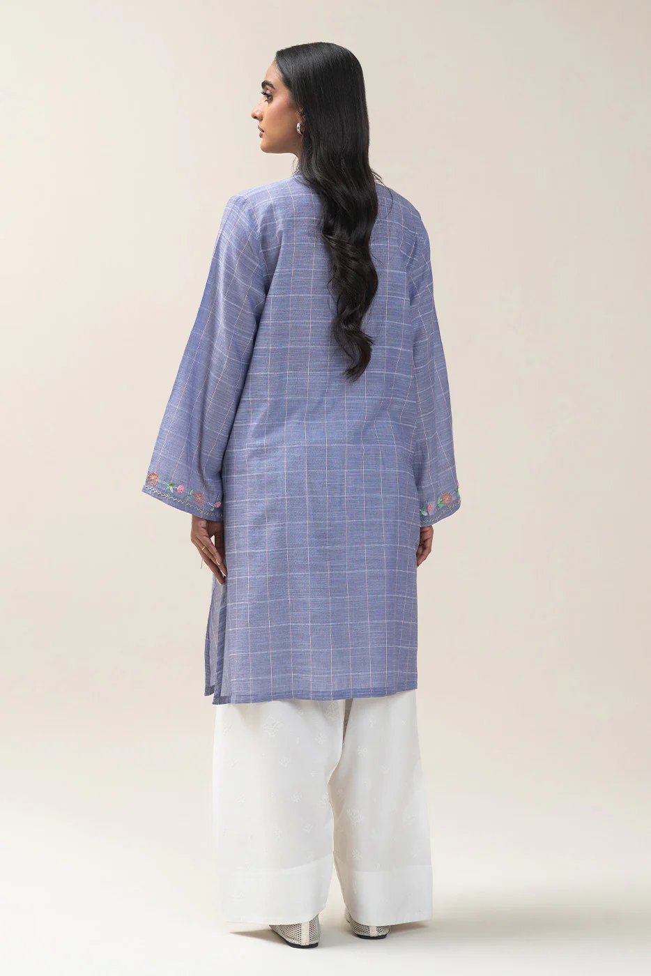 EMBROIDERED YARN DYED SHIRT (PRET) - Image 6