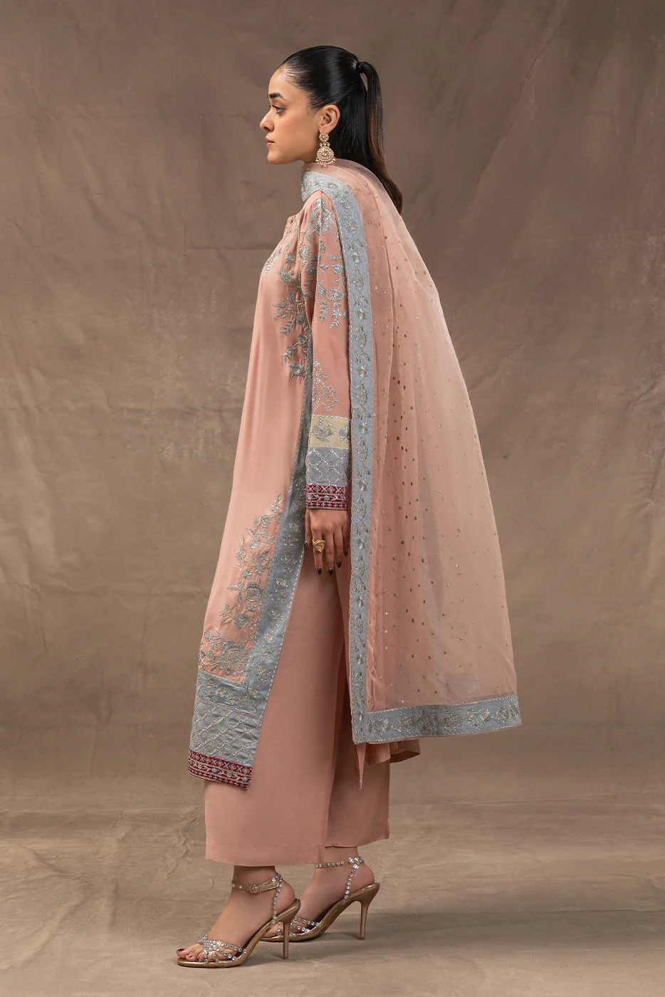 EMBROIDERED RAW SILK SHIRT (LUXURY PRET) - Image 4