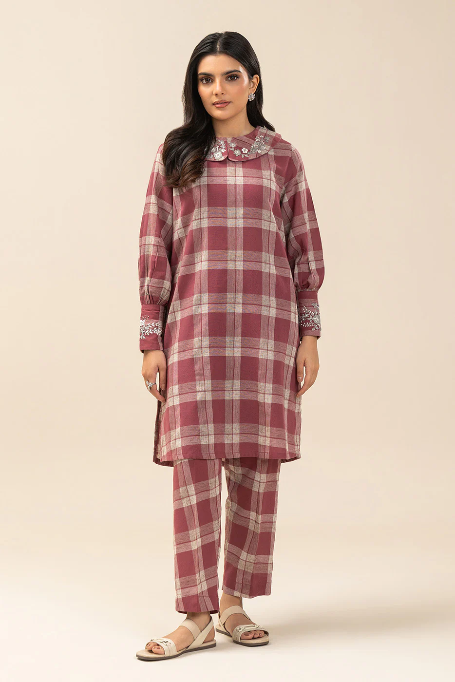 2 PIECE BASIC YARN DYED SUIT (PRET) - Image 2