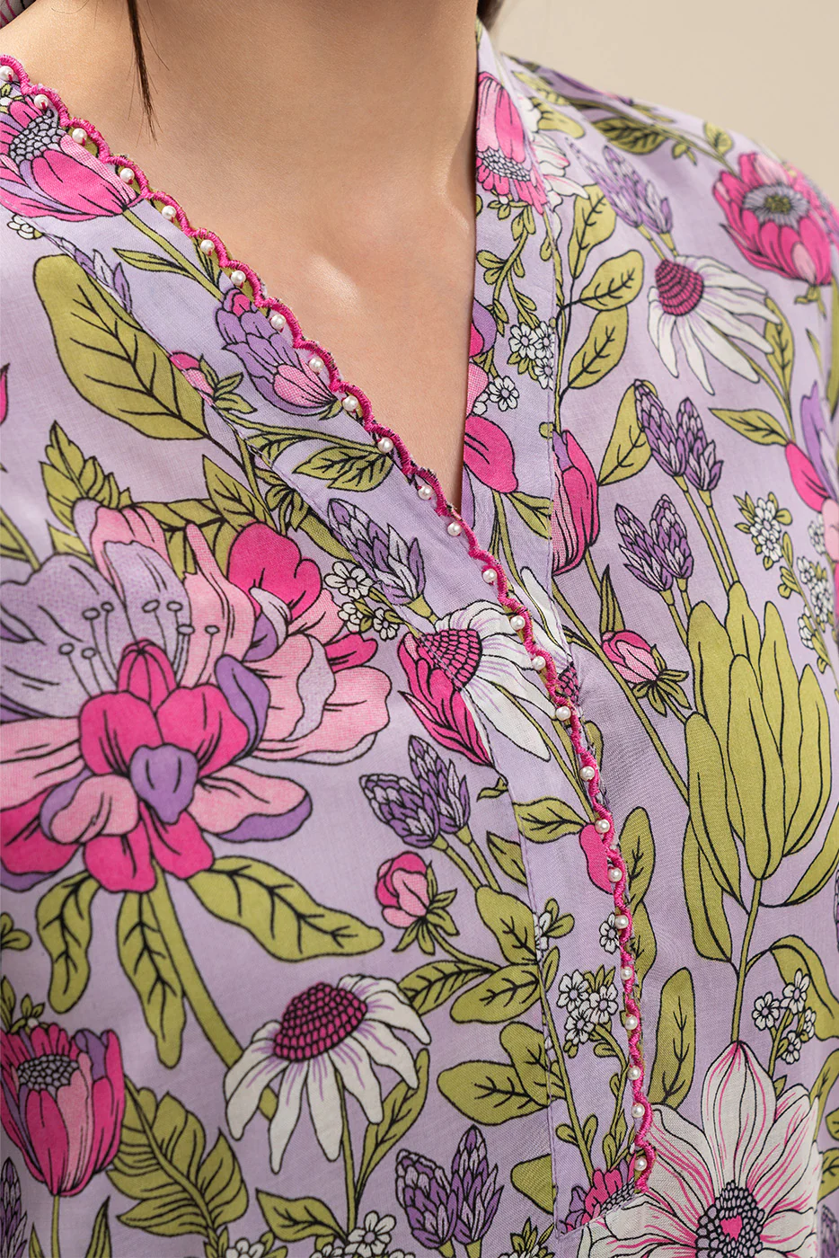 PRINTED LAWN SHIRT (PRET) - Image 3