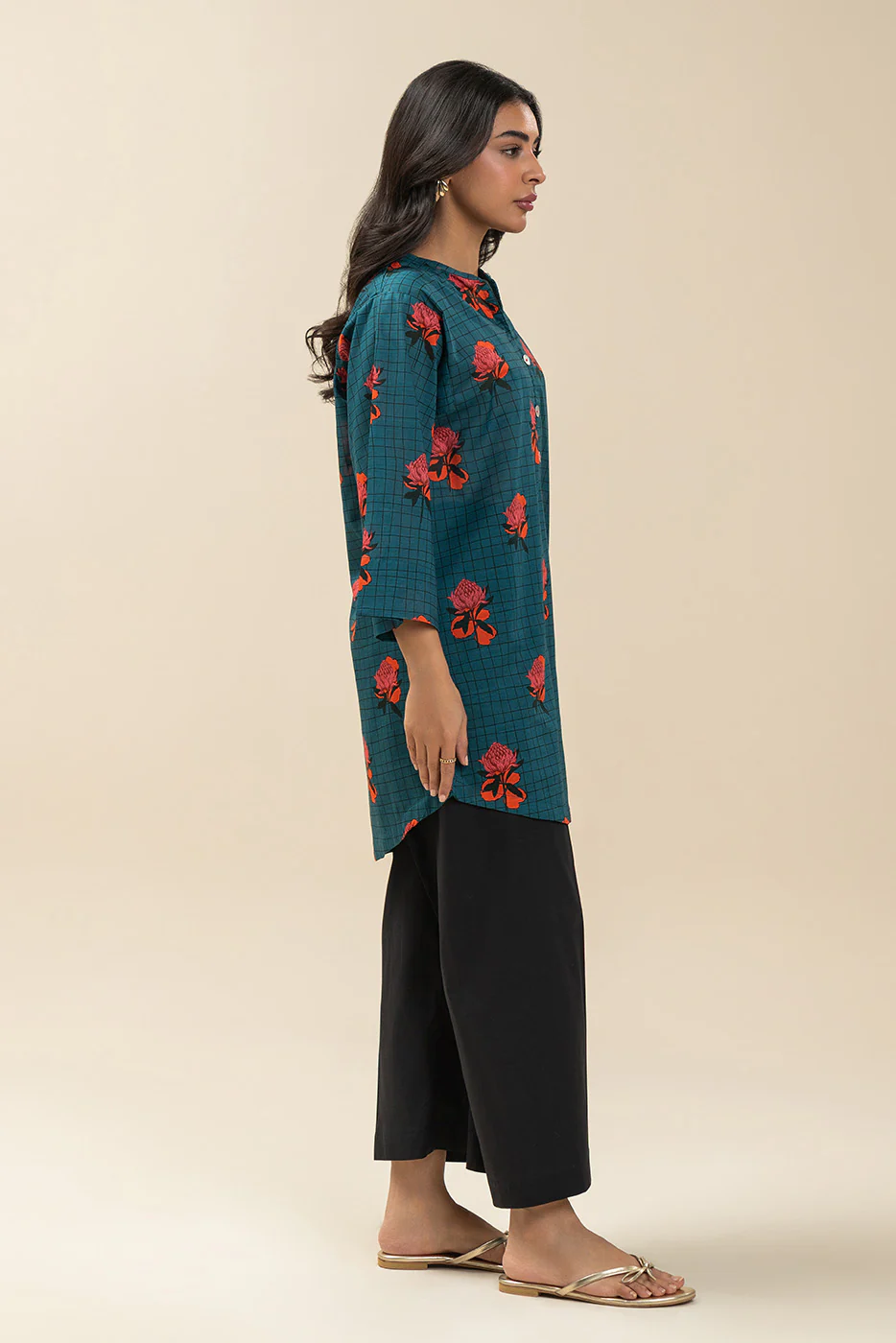 PRINTED DORIA LAWN SHIRT (PRET) - Image 3