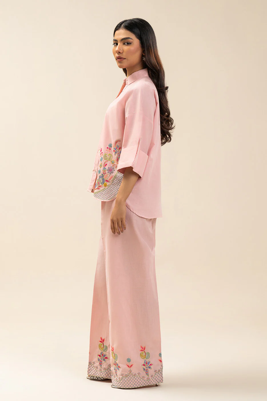 2 PIECE EMBROIDERED CD SLUB SUIT (FLOW) - Image 3
