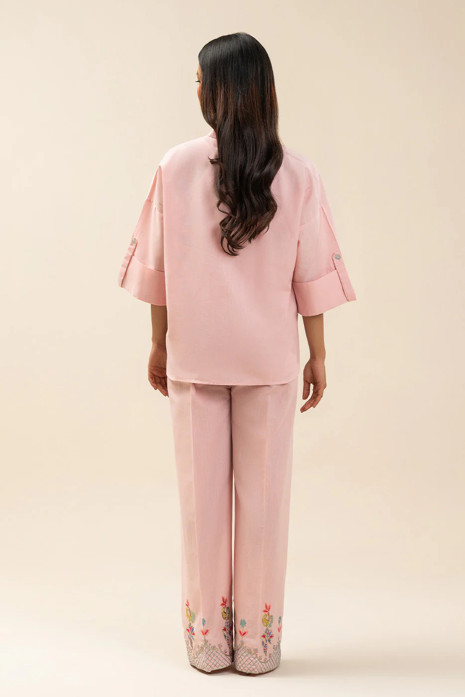 2 PIECE EMBROIDERED CD SLUB SUIT (FLOW) - Image 4
