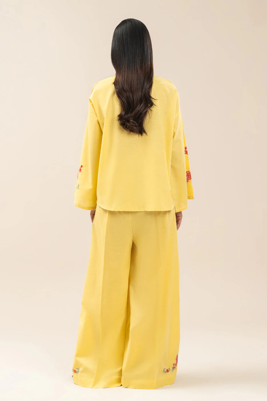 2 PIECE EMBROIDERED SLUB CO-ORD SET (FLOW) - Image 3