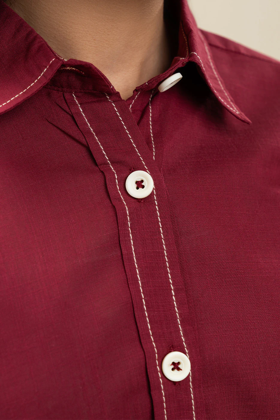 SOLID BUTTON DOWN TOP - Image 3
