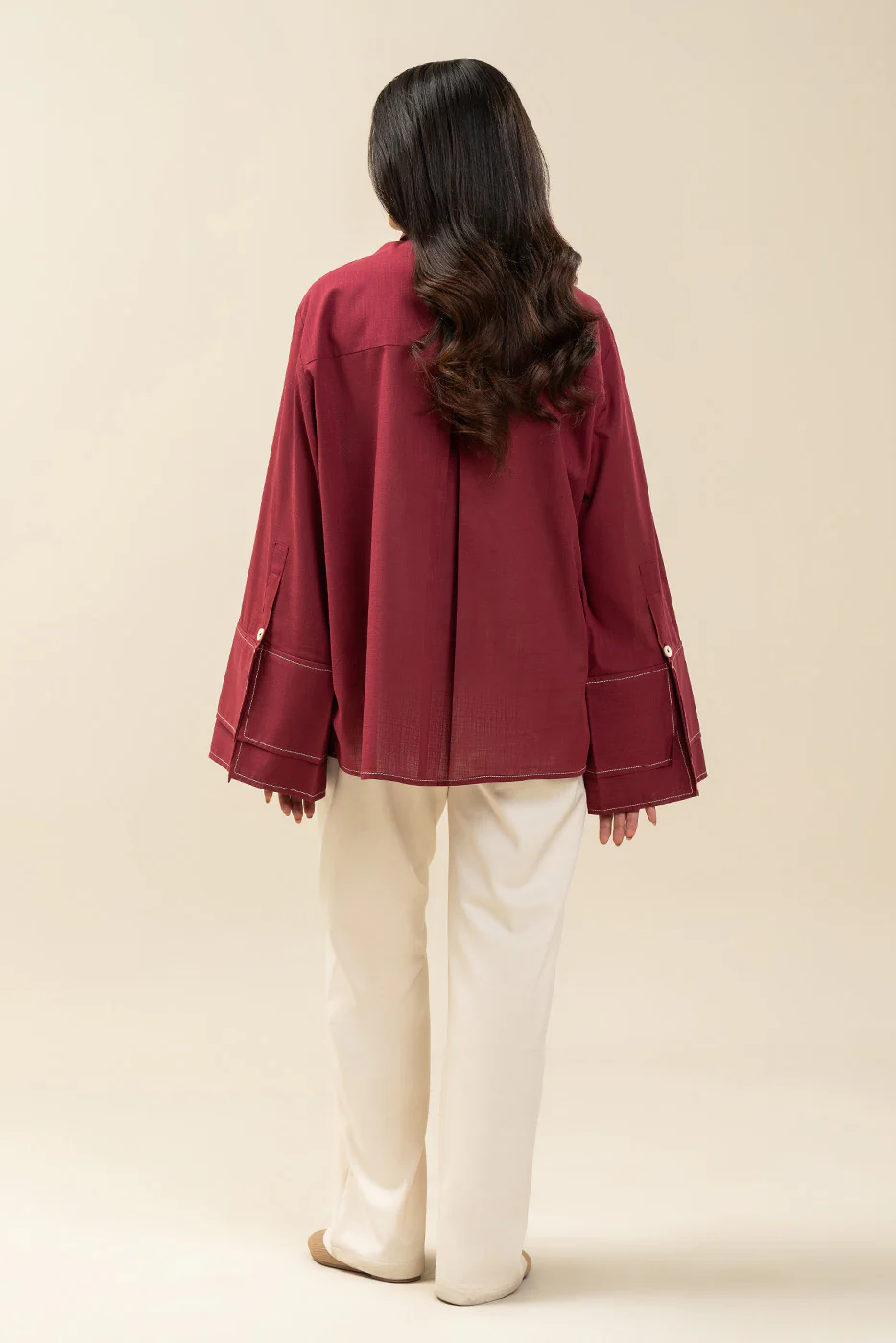 SOLID BUTTON DOWN TOP - Image 6