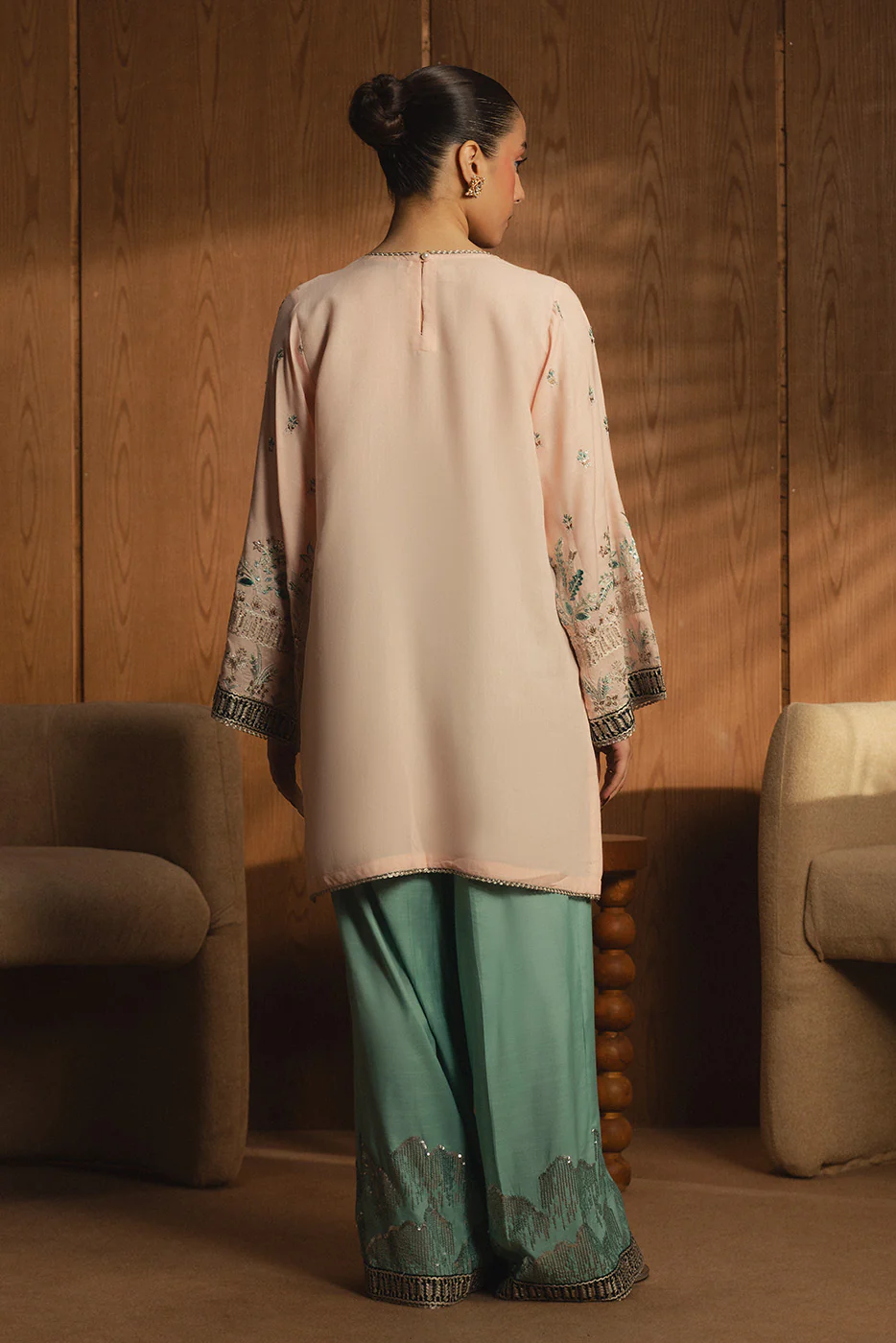 EMBROIDERED RAW SILK SHIRT (LUXURY-PRET) - Image 3
