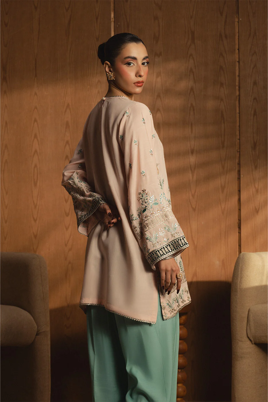 EMBROIDERED RAW SILK SHIRT (LUXURY-PRET) - Image 6