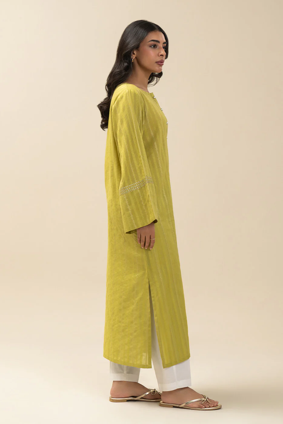EMBROIDERED DANIER DOBBY SHIRT (PRET) - Image 3