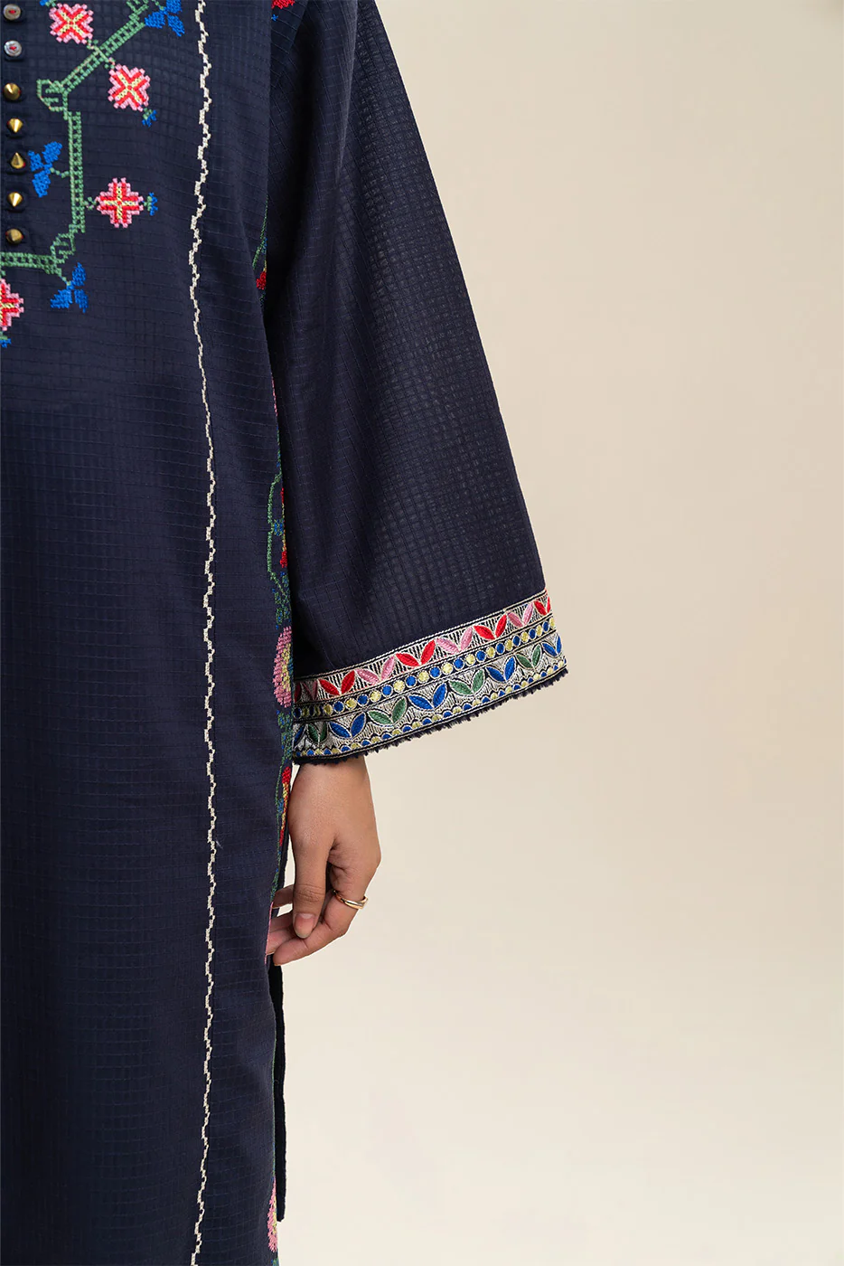 2 PIECE EMBROIDERED DORIA SUIT (PRET) - Image 4