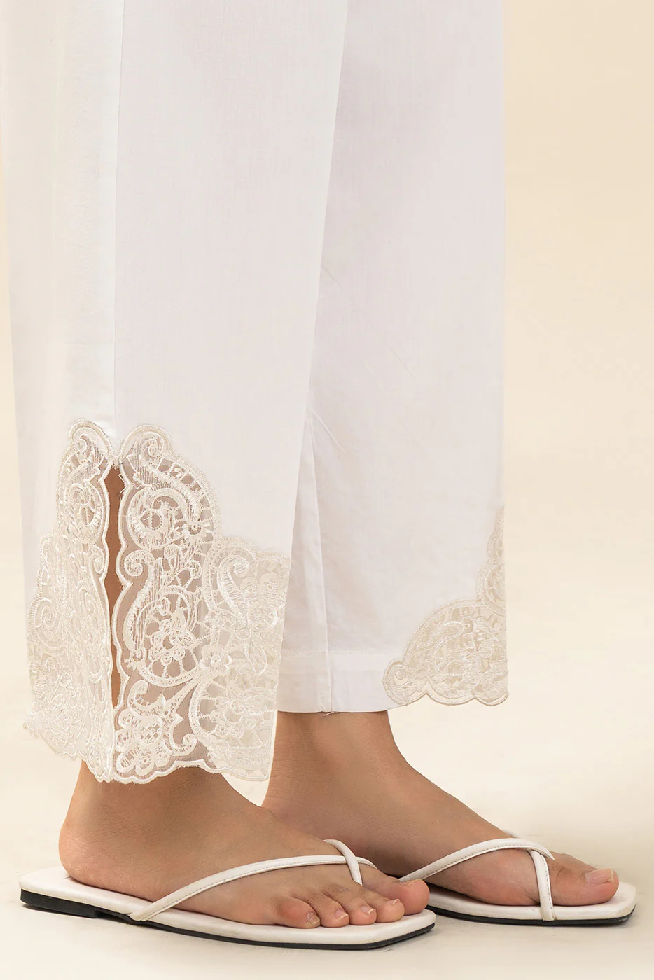 EMBROIDERED STRAIGHT PANTS - Image 2