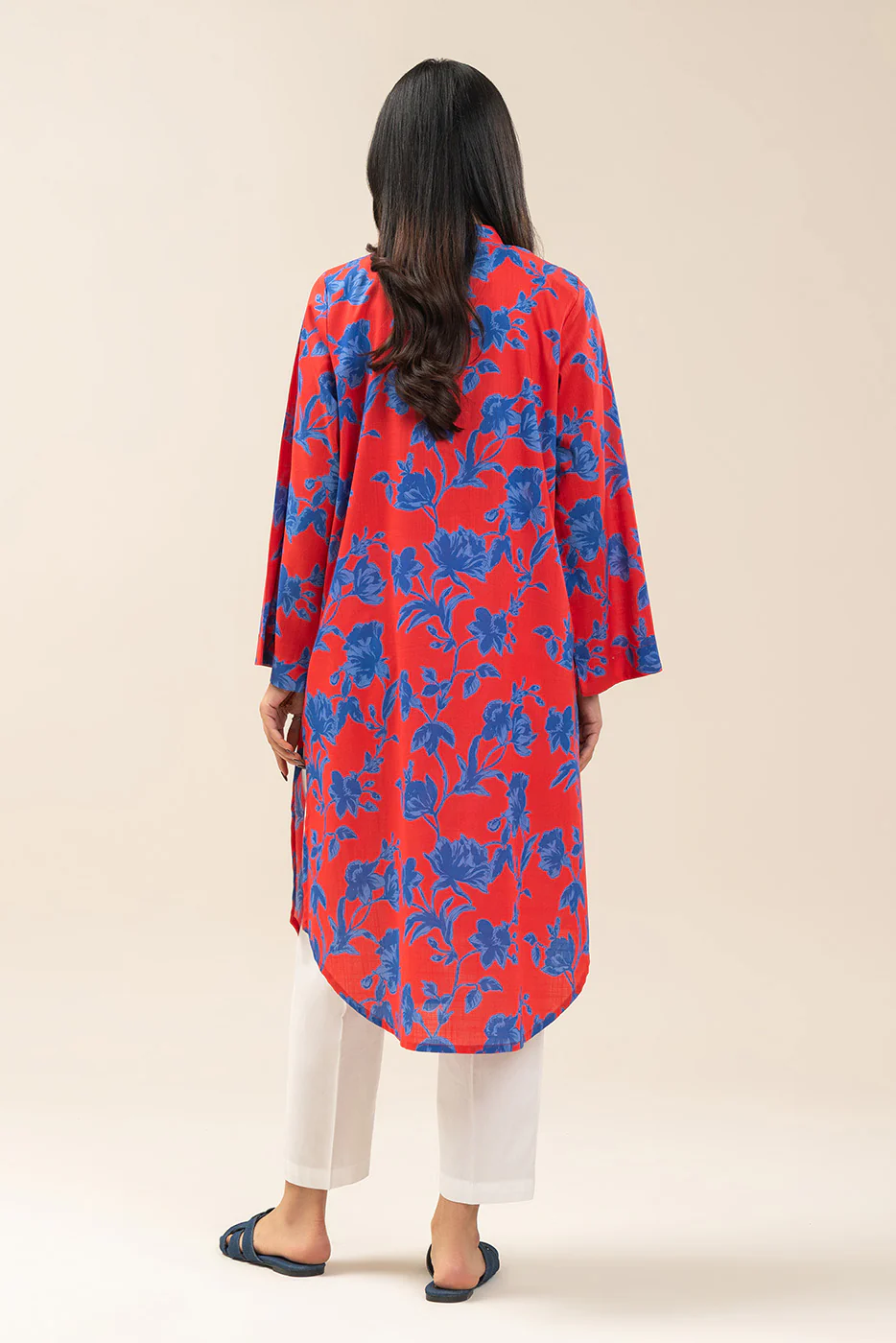 PRINTED TWO WAY SLUB SHIRT (PRET) - Image 3